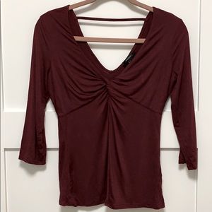 Maroon Knot Top